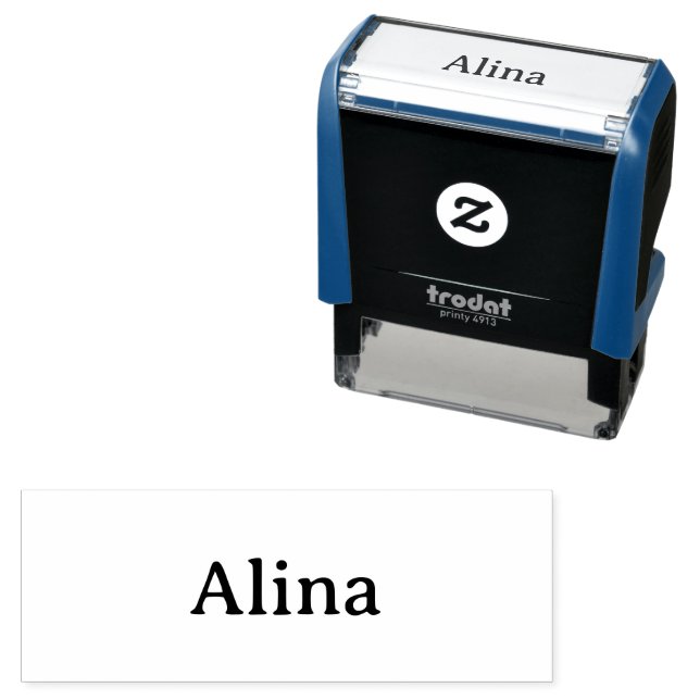 delete text add own design 2.15" x 0.78" self-inking stamp (In Situ)