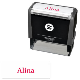 delete text add own design 2.65" x 0.9" self-inking stamp