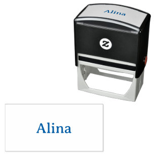delete text add own design 2.9" x 1.4" self-inking stamp