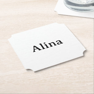 delete text add own design 4" x 4" Ticket Paper Coaster