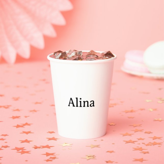 delete text add own design 8oz Paper Cup (Insitu)