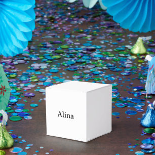 delete text add own design Classic 2" x 2" x 2" Favour Box