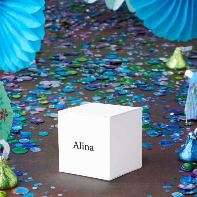 delete text add own design Classic 2" x 2" x 2" Favour Box (Party)