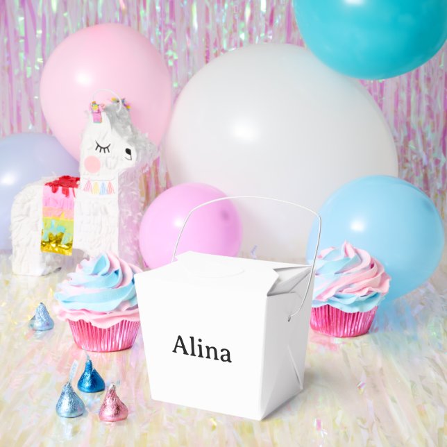 delete text add own design Large3" x 2.75" x 3.75" Favour Box (Party)