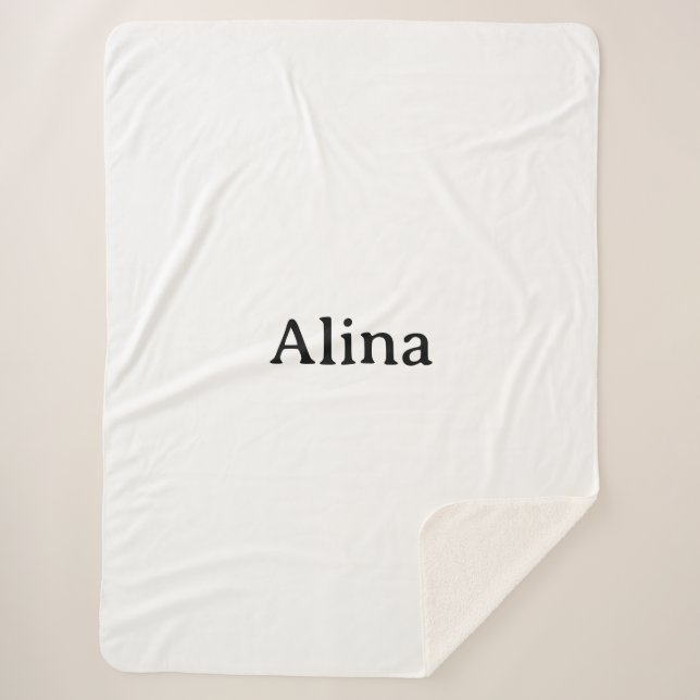 delete text add own design Large Sherpa Blanket (Front)