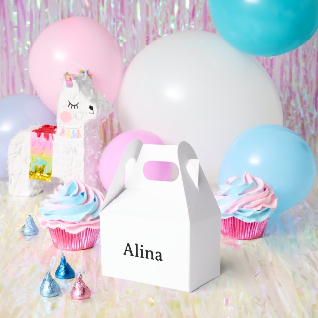 delete text add own design Medium 4.5"x2.75"x5.5" Favour Box (Party)