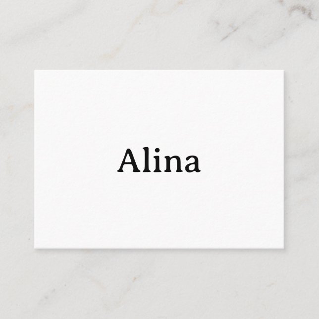 delete text add own design Squared 3.5"x2.5" Flat Place Card (Front)