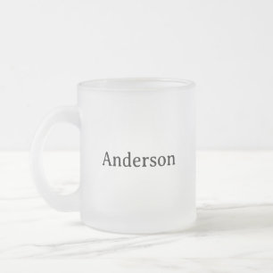 Delete Text Replace Own Design 10 oz Frosted Glass Coffee Mug