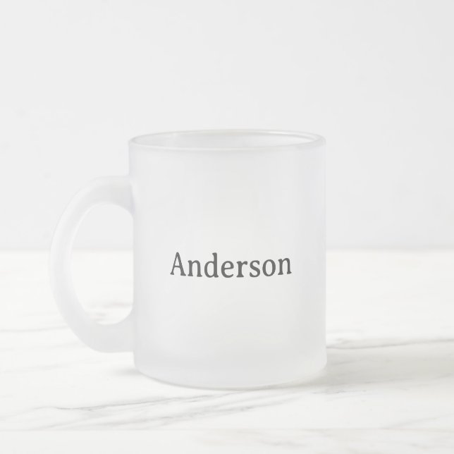 Delete Text Replace Own Design 10 oz Frosted Glass Coffee Mug (Left)