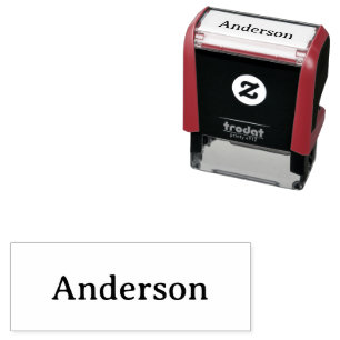 Delete Text Replace Own Design 1.8" x 0.65" Self-inking Stamp