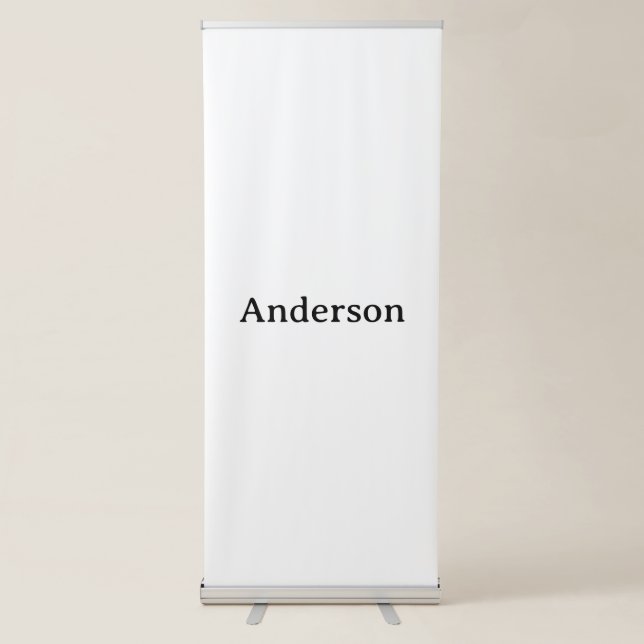Delete Text Replace Own Design 33" x 84" Vertical  Retractable Banner (Front)