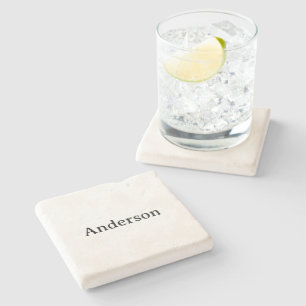Delete Text Replace Own Design 4" x 4" Limestone Stone Coaster