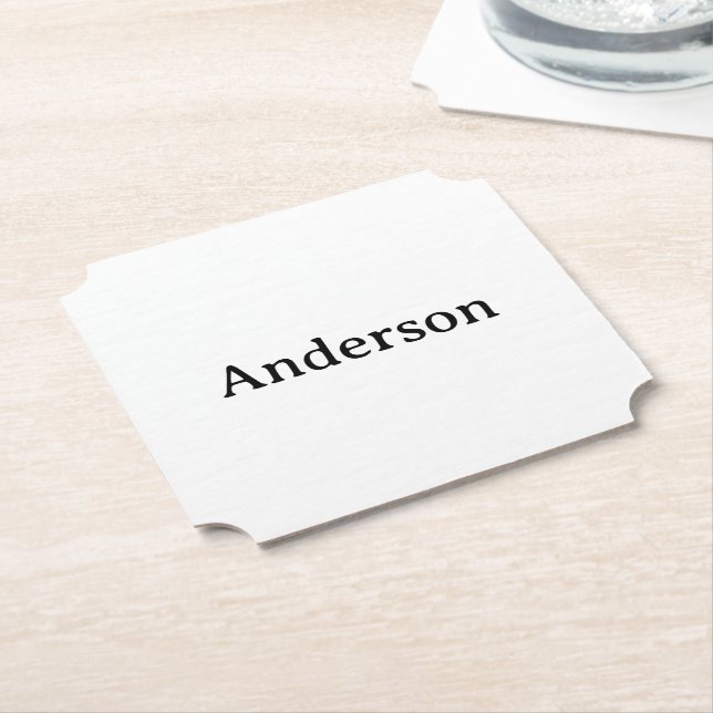 Delete Text Replace Own Design 4" x 4" Ticket Paper Coaster (Angled)