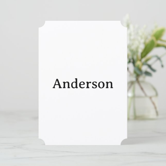 Delete Text Replace Own Design 5" x 7" Ticket Thank You Card (Standing Front)