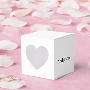 Delete Text & Replace Own Design Heart 2"x2"x2" Favour Box