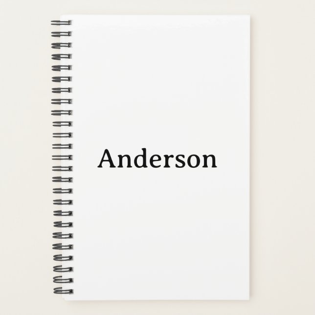 Delete Text & Replace Own Design Small 5.5" x 8.5" Planner (Front)