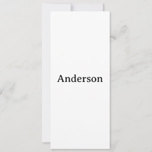 Delete Text & Replace Own Design Squared 4"x9.25" Invitation