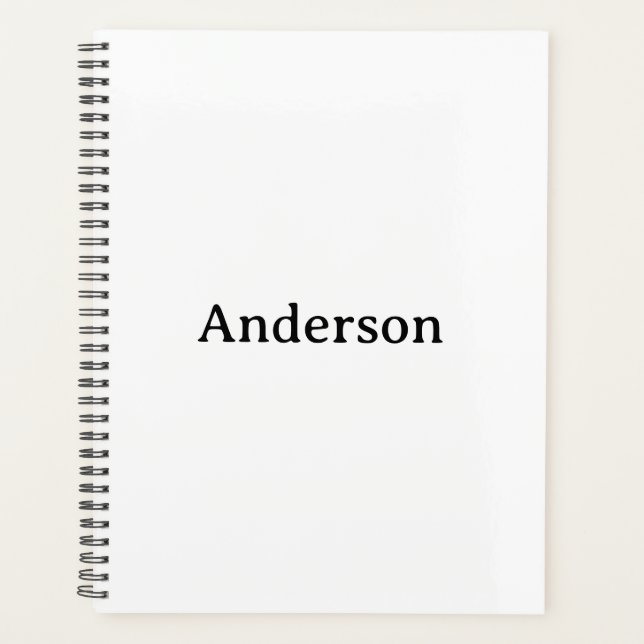 Delete Text & Replace Own Design Standard 8.5"x11" Planner (Front)