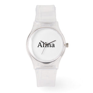 delete text Silicone Strap Clear Watch