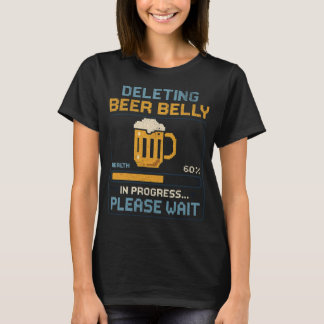 Deleting Beer Belly – Funny Pixel Style Beer Lover T-Shirt