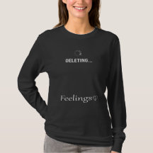 Deleting Feelings sad phrase with text in white
