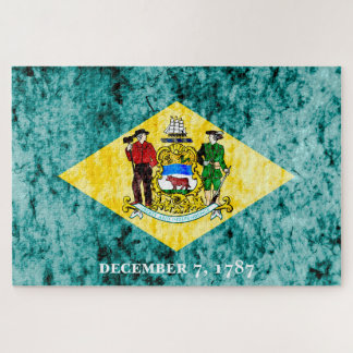 Deleware State Flag Grunge Jigsaw Puzzle