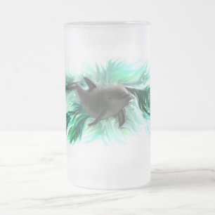 Delfinbaby Frosted Glass Beer Mug