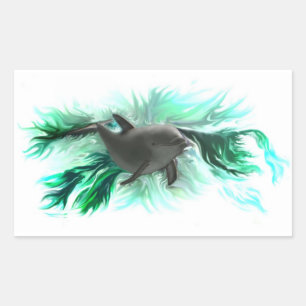 Delfinbaby Rectangular Sticker