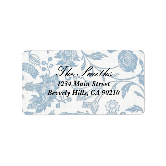 Delft Blue Address Label (Front)