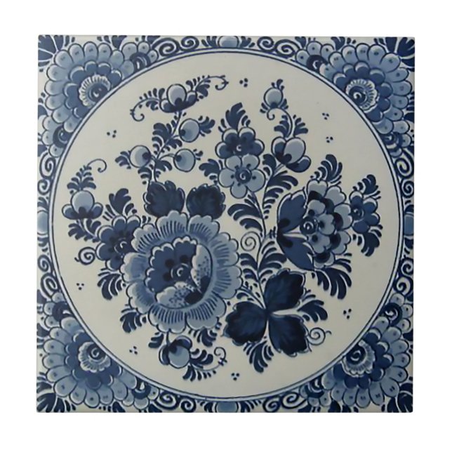 Delft Blue and White Design Feature Tile in2 Sizes (Front)