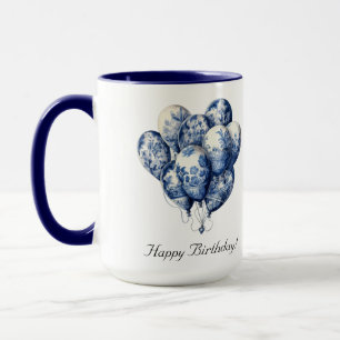 Delft Blue Balloons customisable Mug