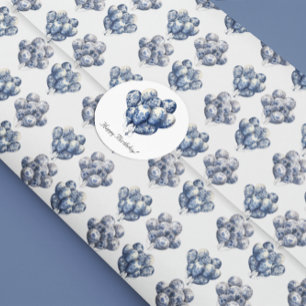 Delft Blue Balloons, customisable Square Sticker