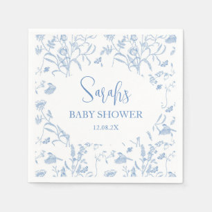 Delft Blue Chinoiserie Baby Shower Boy Napkin