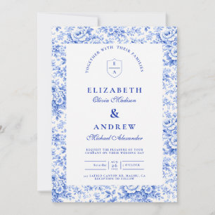 Delft Blue Chinoiserie Wedding Invitation