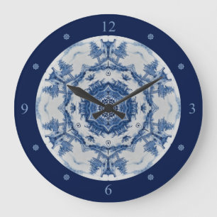 Delft Blue Design 02 From 1764 ~ * ~  Large Clock