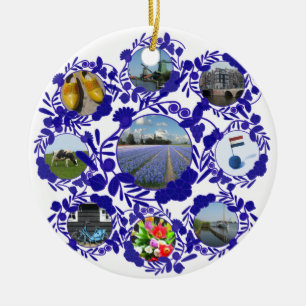 Delft Blue Dutch Delftware Style Holland Ceramic Tree Decoration