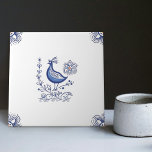 Delft Blue Dutch Style Bird Flowers Indigo Ceramic Tile<br><div class="desc">This handcrafted ceramic tile features a stunning design inspired by the traditional Delft Blue Dutch style. The intricate details of the bird and flowers are meticulously painted in blue and white, showcasing the beauty and elegance of this classic style. For centuries, Delft Blue Ceramic Tiles have been a beloved decorative...</div>