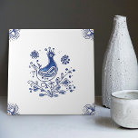 Delft Blue Dutch Style Bird Flowers Indigo Ceramic Tile<br><div class="desc">This handcrafted ceramic tile features a stunning design inspired by the traditional Delft Blue Dutch style. The intricate details of the bird and flowers are meticulously painted in blue and white, showcasing the beauty and elegance of this classic style. For centuries, Delft Blue Ceramic Tiles have been a beloved decorative...</div>