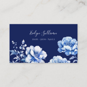 Delft blue flowers business card