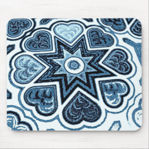 Delft Blue Heart Mousepad