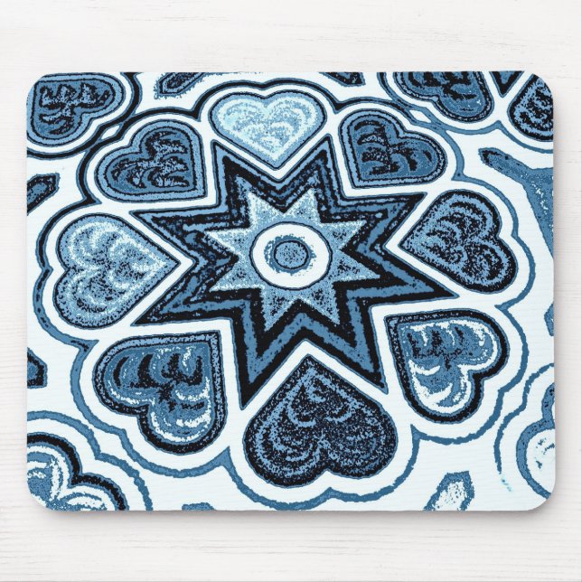 Delft Blue Heart Mousepad (Front)