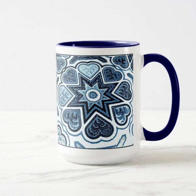 Delft Blue Heart Mug (Right)