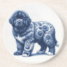 Delft Blue Newfoundland Puppy