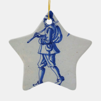 Delft Blue Tile - Template Ceramic Tree Decoration