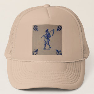 Delft Blue Tile - Template Trucker Hat