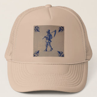 Delft Blue Tile - Template Trucker Hat