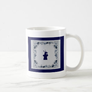 Delft blue tile windmill 'de Roos' in Delft Coffee Mug
