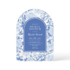 Delft Blue White Chinoiserie Floral Bridal Shower