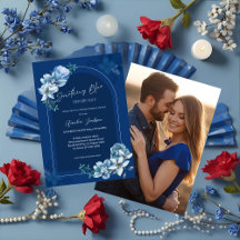Delft Blue White Chinoiserie Floral Bridal Shower