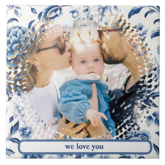 delft blue white porcelain Hampton photo custom Tile